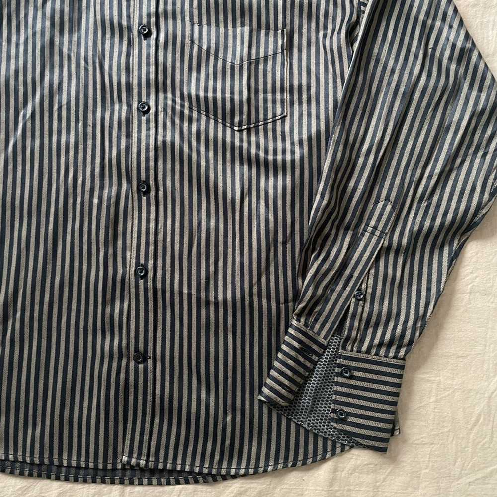 Rare × Very Rare × Vintage Silk like Striped Butt… - image 9