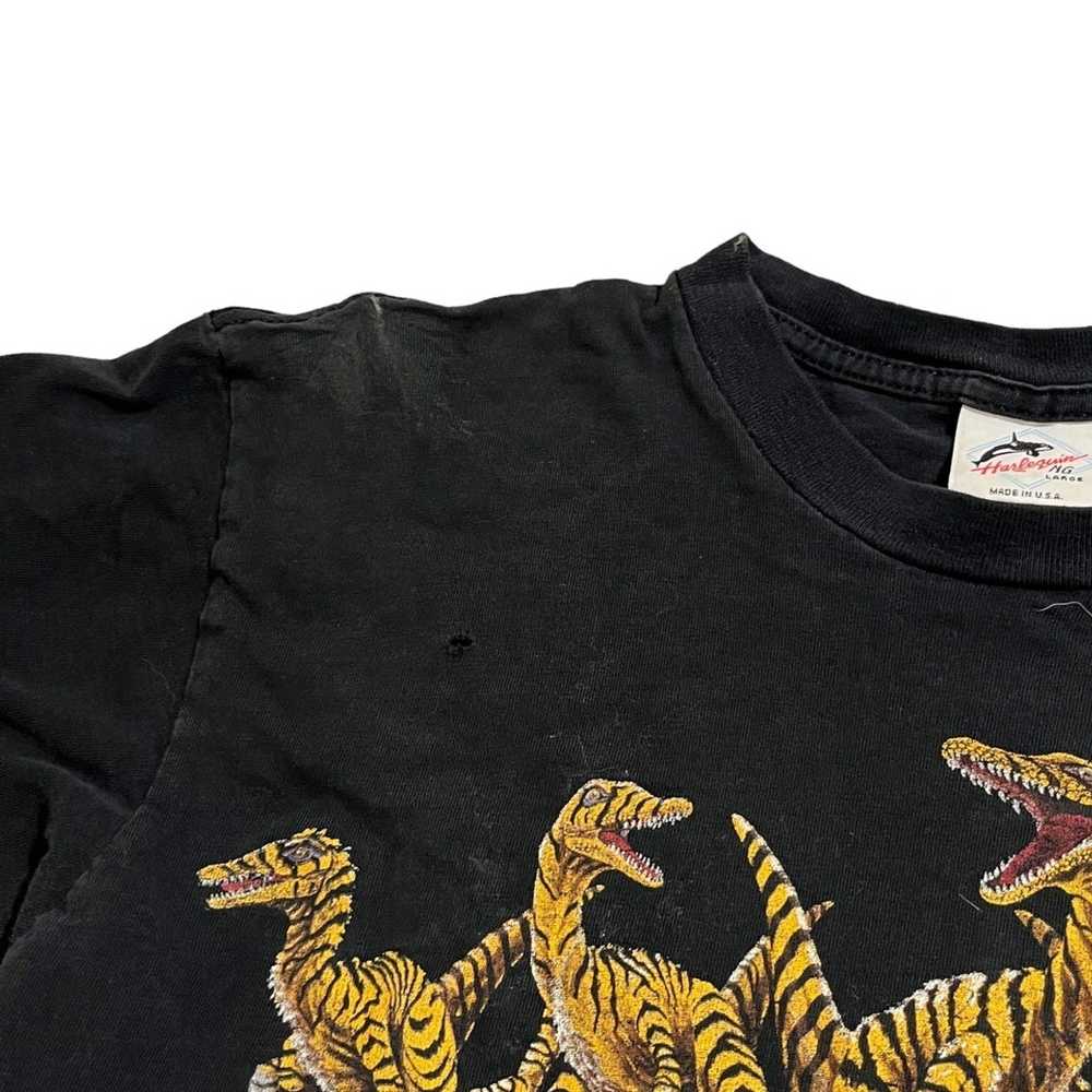 Art × Made In Usa × Vintage 90s Velociraptor Shirt - image 3