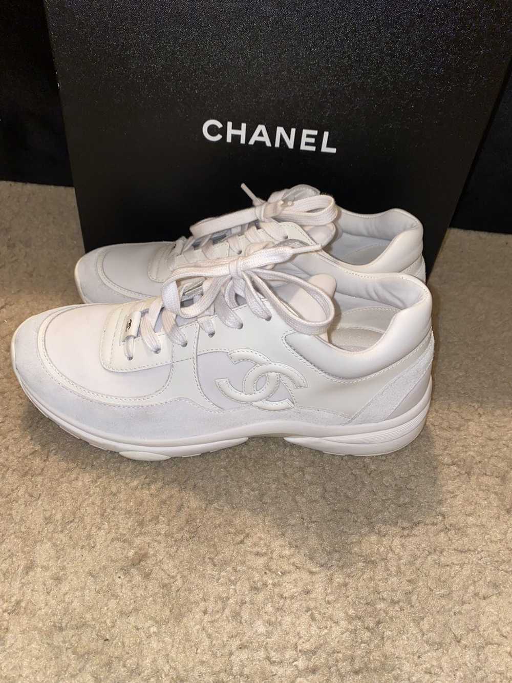 Chanel white chanel sneakers - image 2