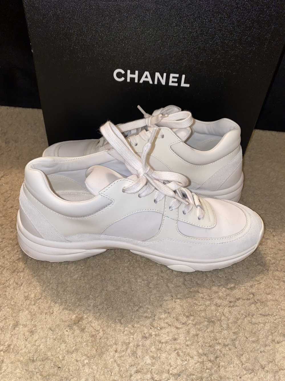 Chanel white chanel sneakers - image 5