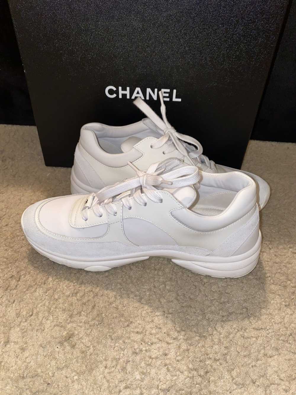 Chanel white chanel sneakers - image 6