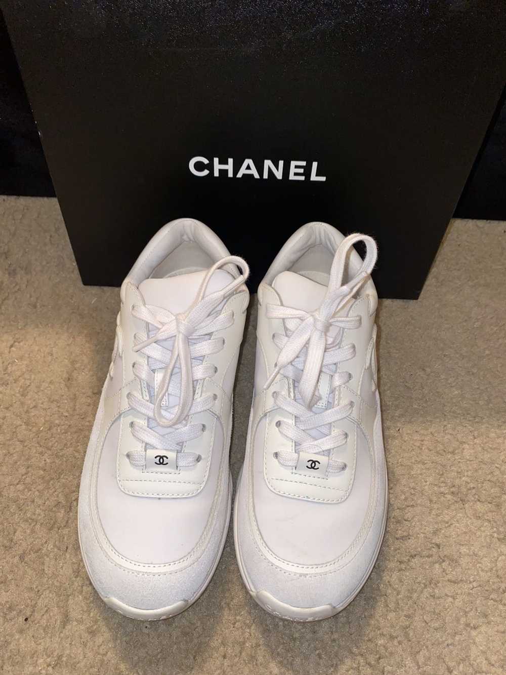 Chanel white chanel sneakers - image 7