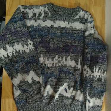 Vintage Vintage Abstract Pattern Knit Sweater - image 1