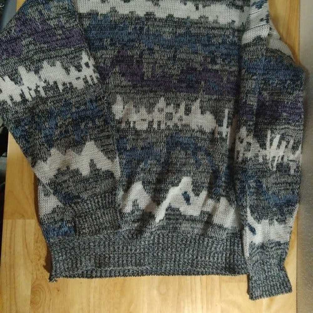 Vintage Vintage Abstract Pattern Knit Sweater - image 2