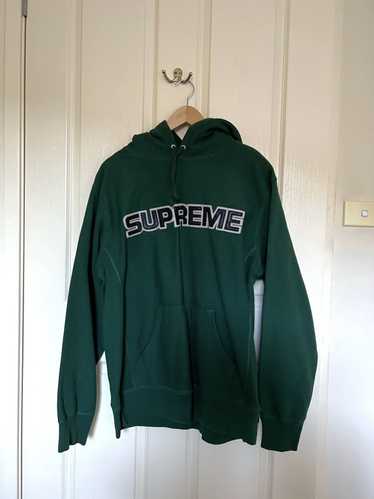 Supreme Supreme Perforated Leather Logo Hoodie FW18' - Gem