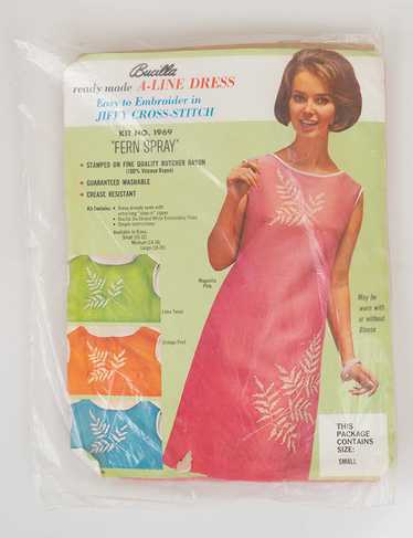 1960s Bucilla A-Line Dress Embroidery Kit - image 1