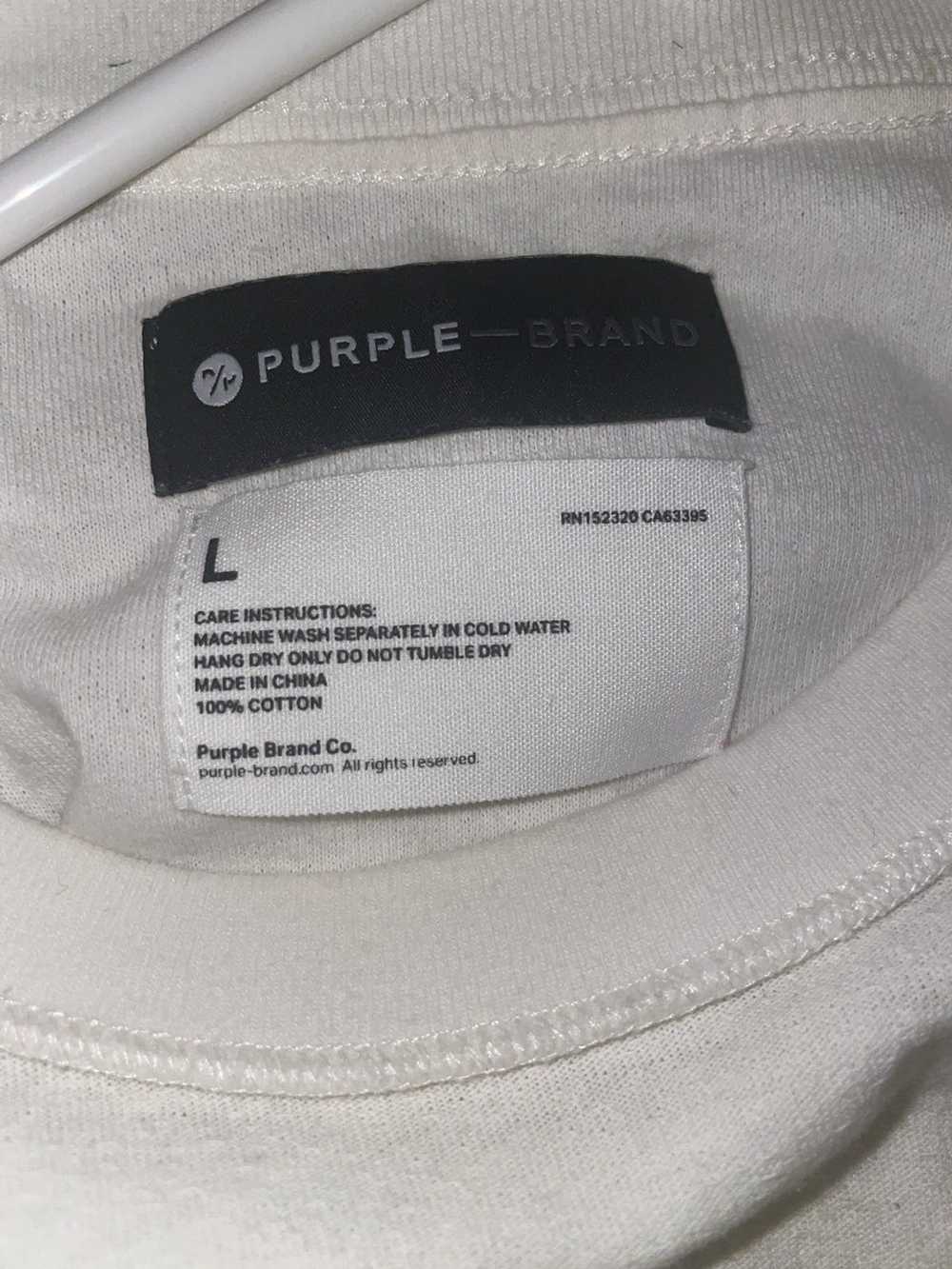 Purple PURPLE BRAND WHITE TEE PIXEL PATTERN - image 3