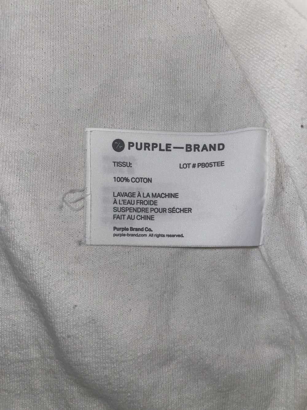 Purple PURPLE BRAND WHITE TEE PIXEL PATTERN - image 4