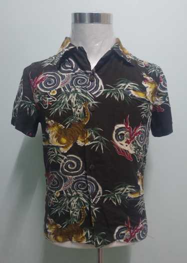 Psychedelic surf flower! Men's vintage Hawaiian shirt… - Gem