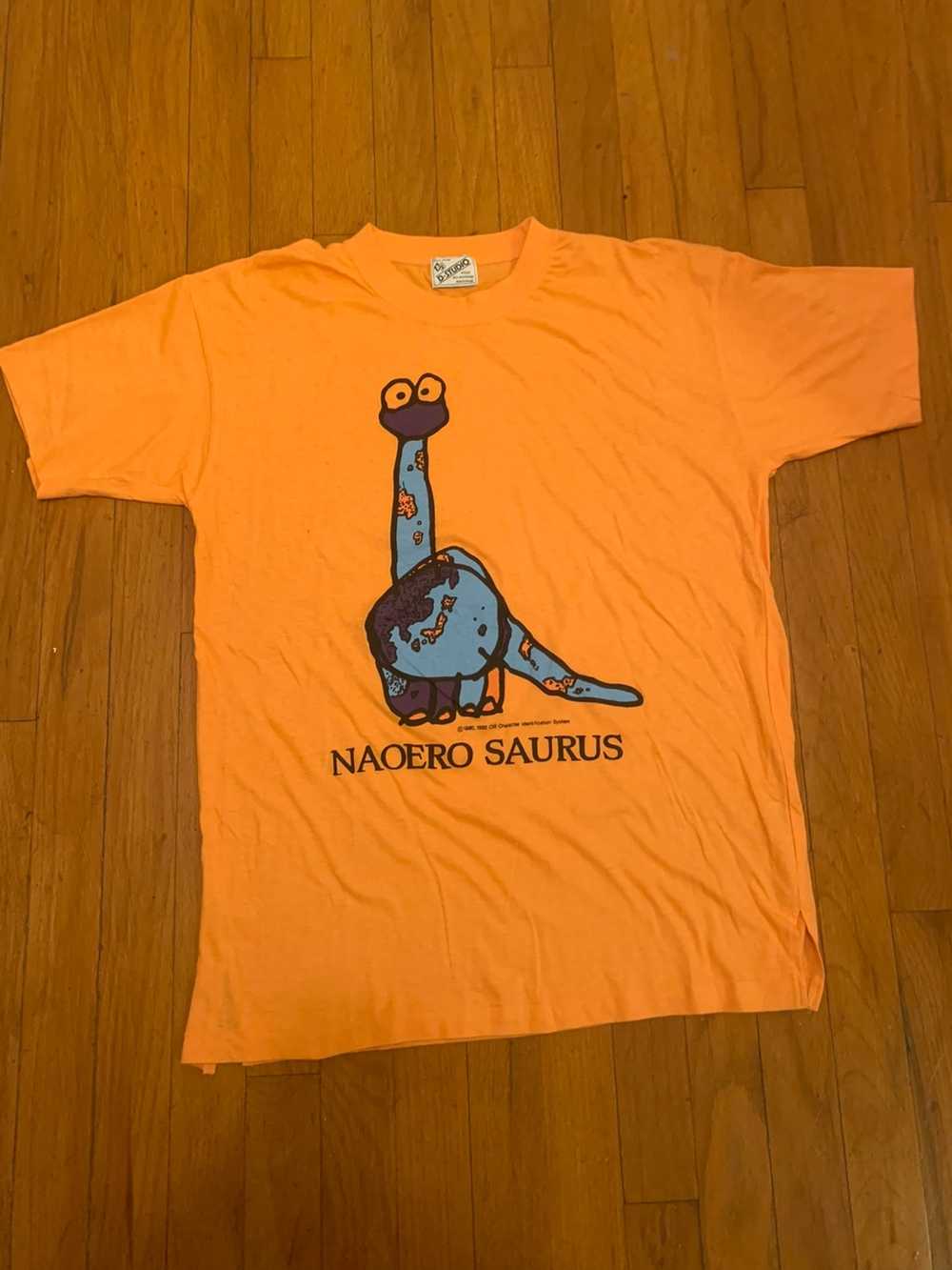 Vintage Vintage naoero saurus t shirt Cartoon Net… - image 1