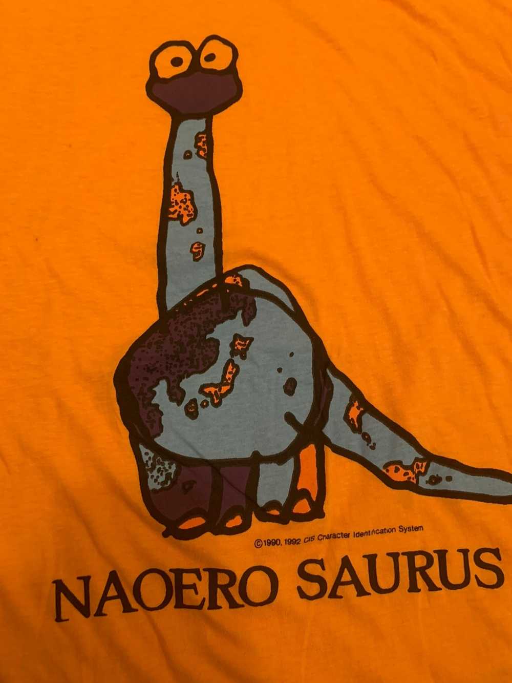 Vintage Vintage naoero saurus t shirt Cartoon Net… - image 2