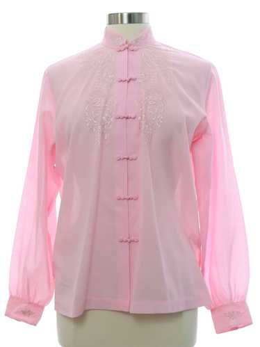 1980's Lily Womens Cheongsam Style Tunic Shirt - image 1