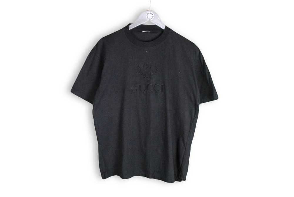 Vintage Gucci Embroidery Logo Bootleg T-Shirt Sma… - image 1