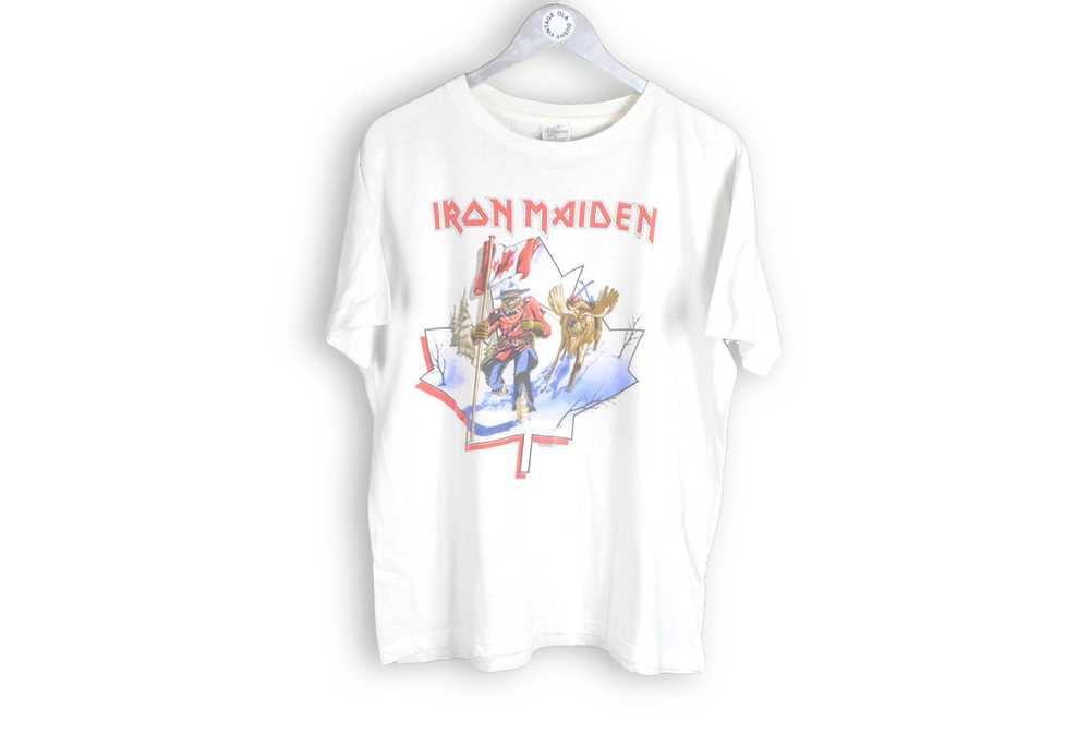 Vintage Iron Maiden Canadian Slavery 1984 Tour T-… - image 1