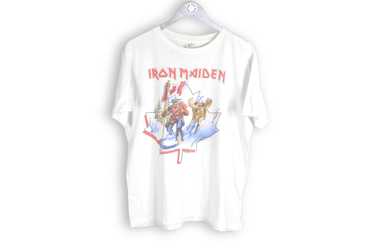 Vintage Iron Maiden Canadian Slavery 1984 Tour T-… - image 1