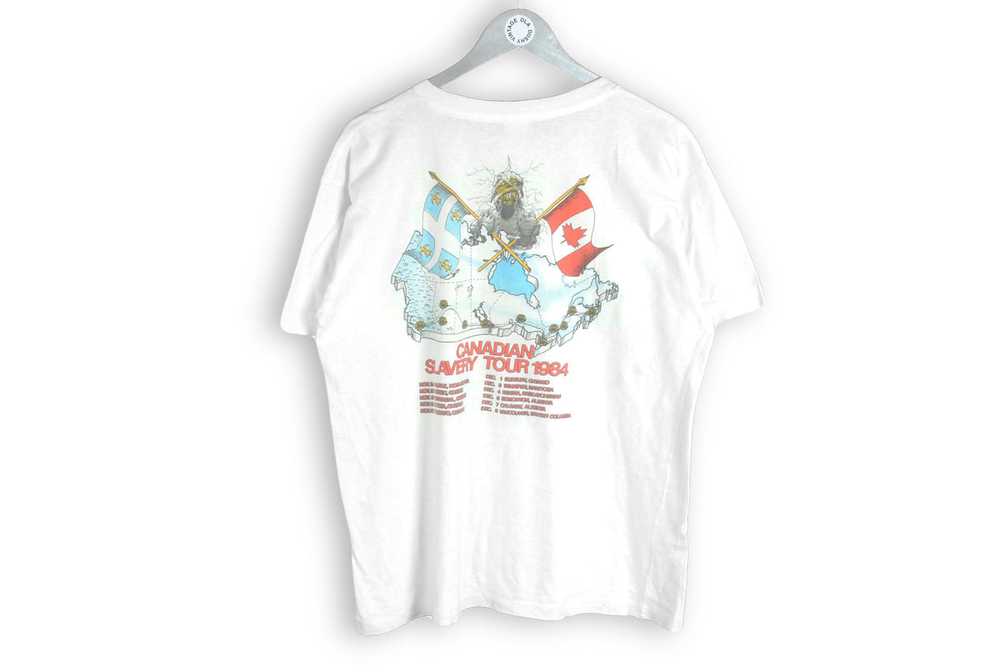 Vintage Iron Maiden Canadian Slavery 1984 Tour T-… - image 2