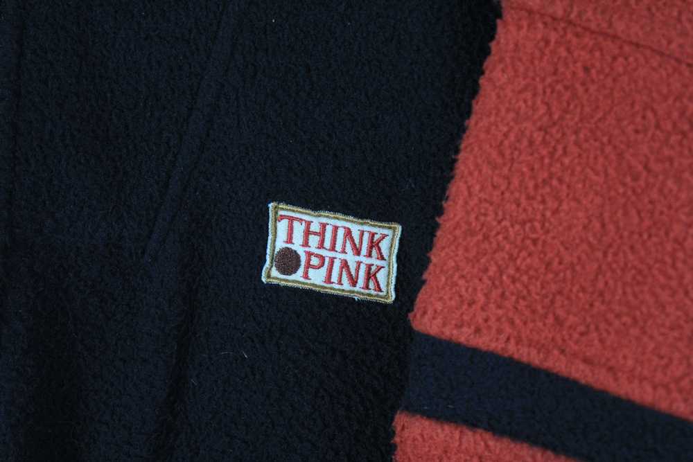 Vintage Think Pink Fleece Full Zip Medium - image 3