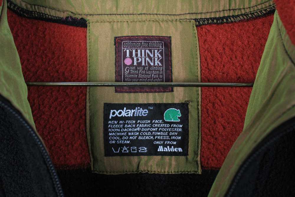 Vintage Think Pink Fleece Full Zip Medium - image 4