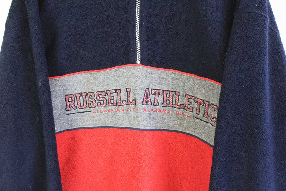 Vintage Russell Athletic Fleece Half Zip Medium /… - image 3