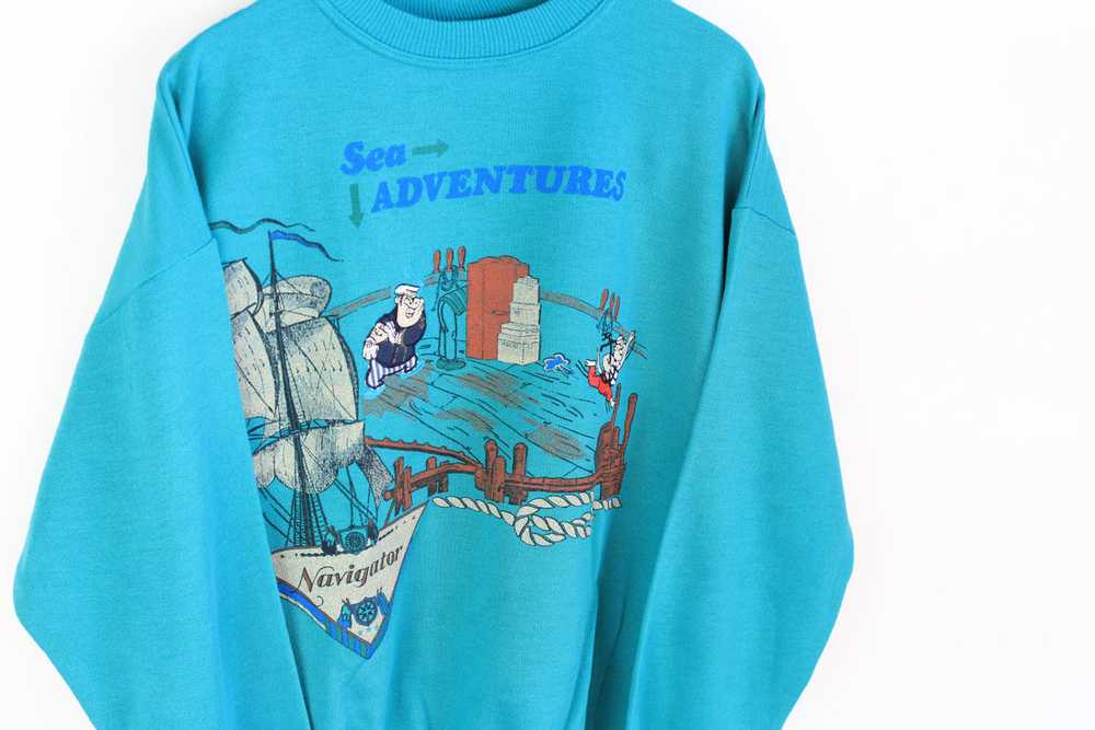 Vintage Sea Adventures Sweatshirt Small - image 2