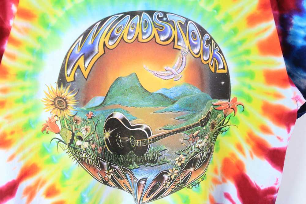 Vintage Woodstock M. Dubois 1989 Tie Dye Anvil T-… - image 2