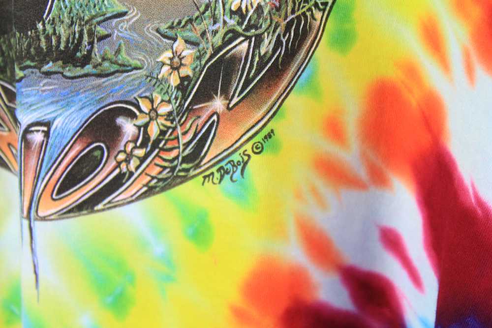 Vintage Woodstock M. Dubois 1989 Tie Dye Anvil T-… - image 3