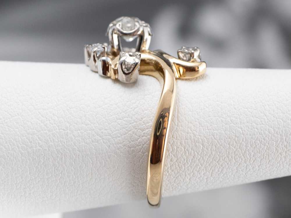 Vintage Old Mine Cut Diamond Cocktail Ring - image 9