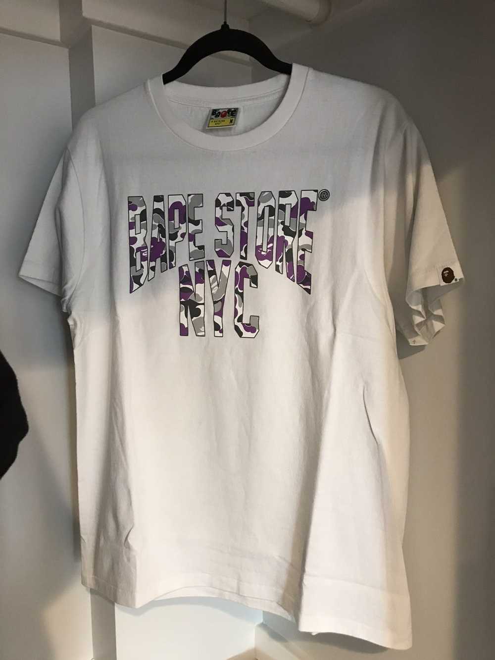 Bape Bape tee purple camo New York store shirt si… - image 1