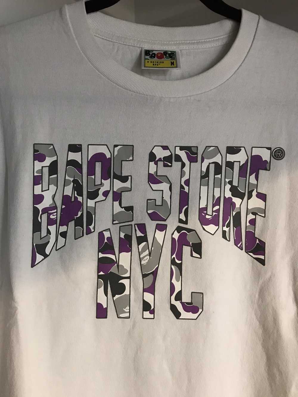 Bape Bape tee purple camo New York store shirt si… - image 2