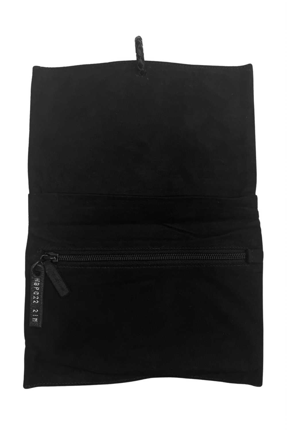 HELMUT LANG BLACK SUEDE FOLD OVER CLUTCH BAG WITH… - image 2