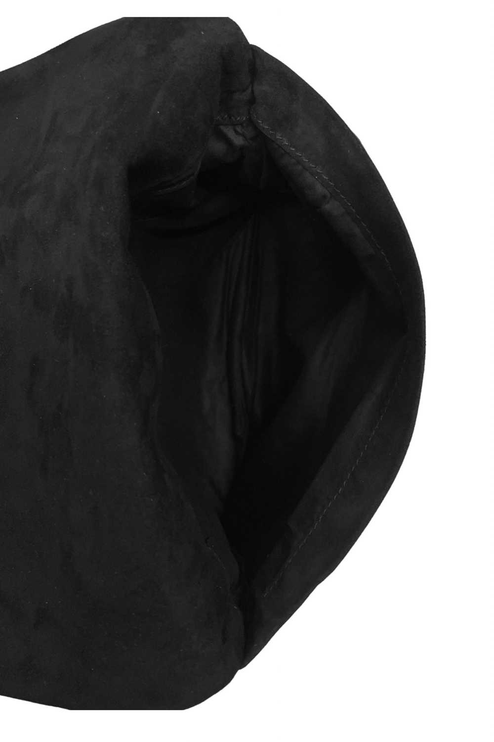 HELMUT LANG BLACK SUEDE FOLD OVER CLUTCH BAG WITH… - image 4