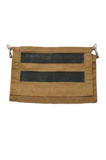 HELMUT LANG CAMEL & BLACK STRIPE WAIST ACCESSORY W