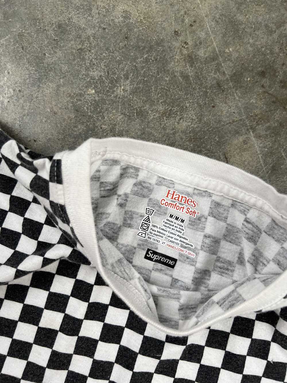 Hanes × Supreme Supreme x Hanes Checker Pattern T… - image 3