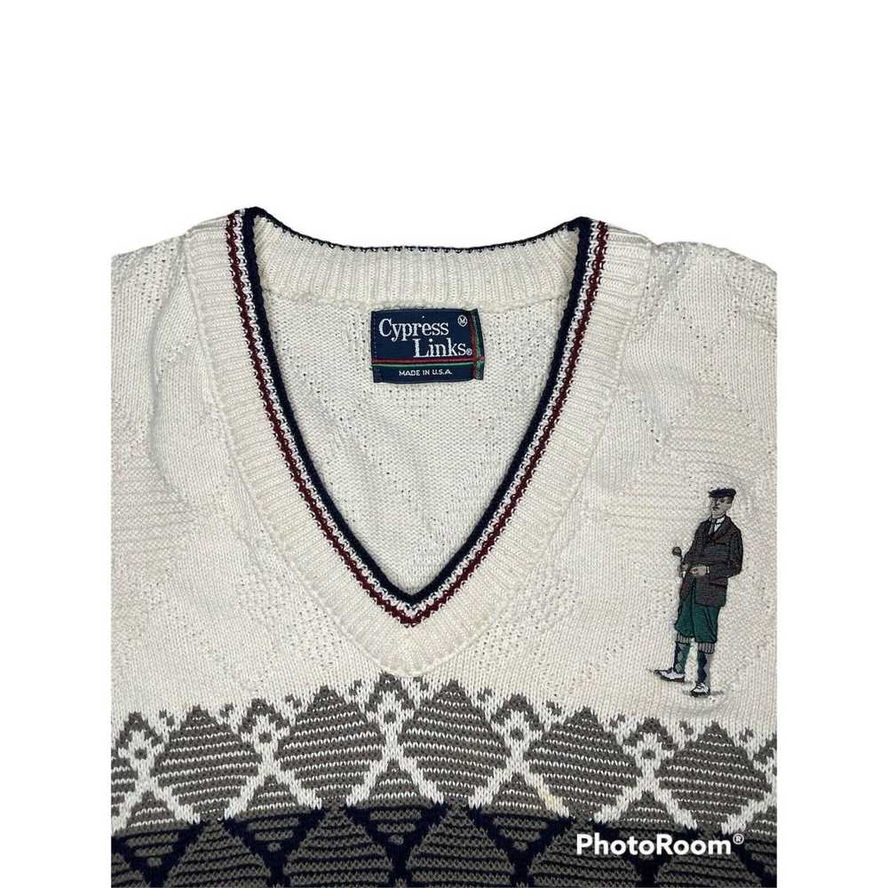 Other Vtg 90s Cypress Links Sweater LG Golf Embro… - image 2