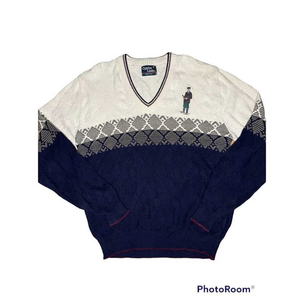 Other Vtg 90s Cypress Links Sweater LG Golf Embro… - image 4