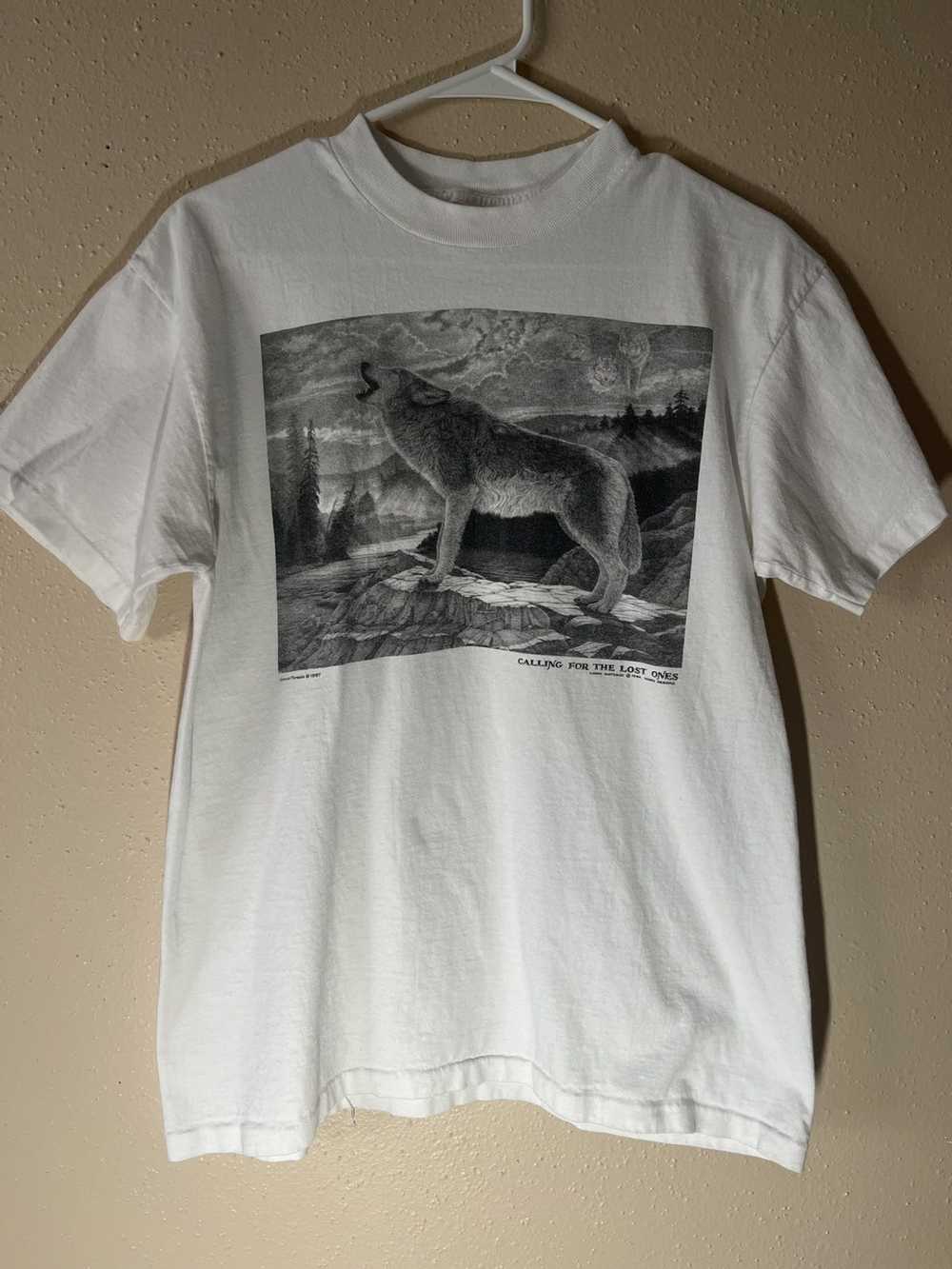 Vintage Vintage wolf print shirt - image 1