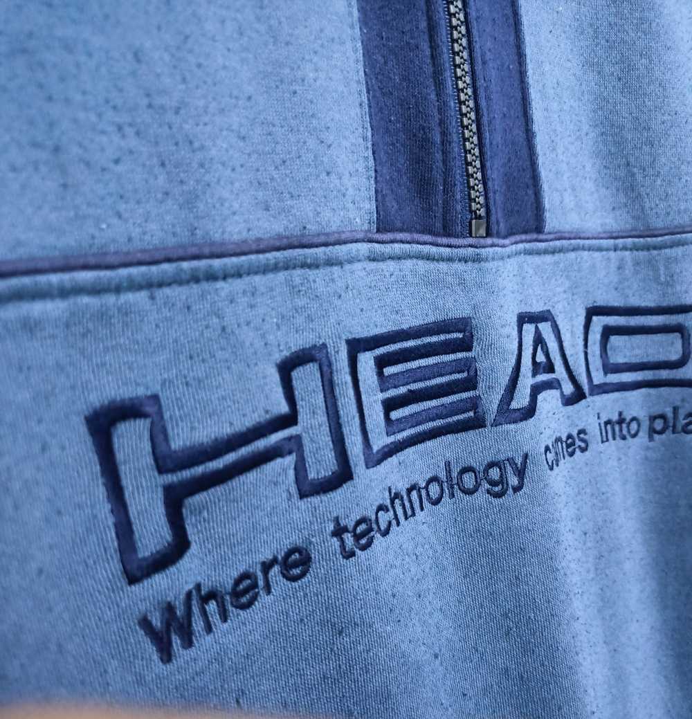 Sportswear × Vintage Vtg HEAD Sweatshirt Half Zip… - image 3