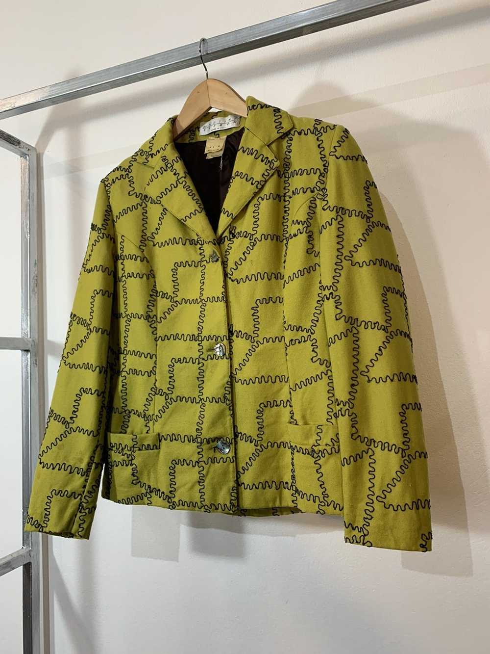 Martine Sitbon Martine Sitbon lime green blazer - image 2