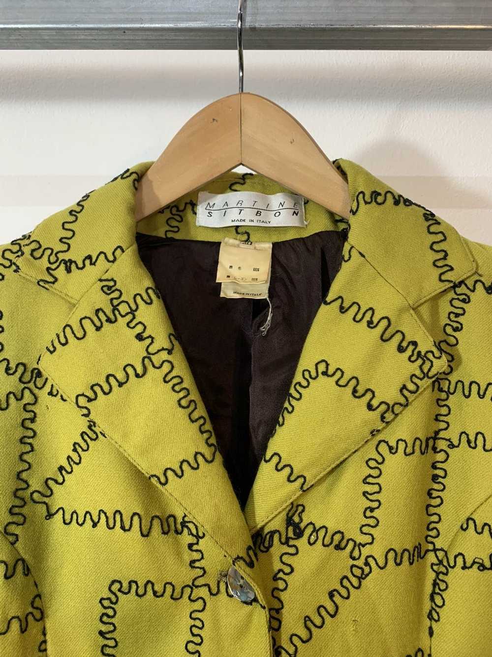 Martine Sitbon Martine Sitbon lime green blazer - image 4