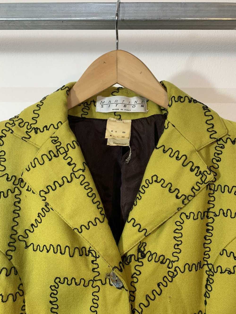 Martine Sitbon Martine Sitbon lime green blazer - image 5