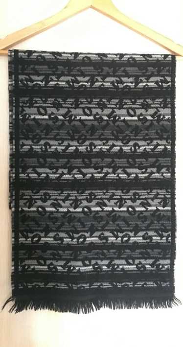 Missoni Wool Scarf Vintage black logo Made in ITAL