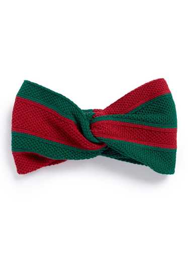 Gucci Web Stripe Cotton Knot Headband Green/Red - image 1
