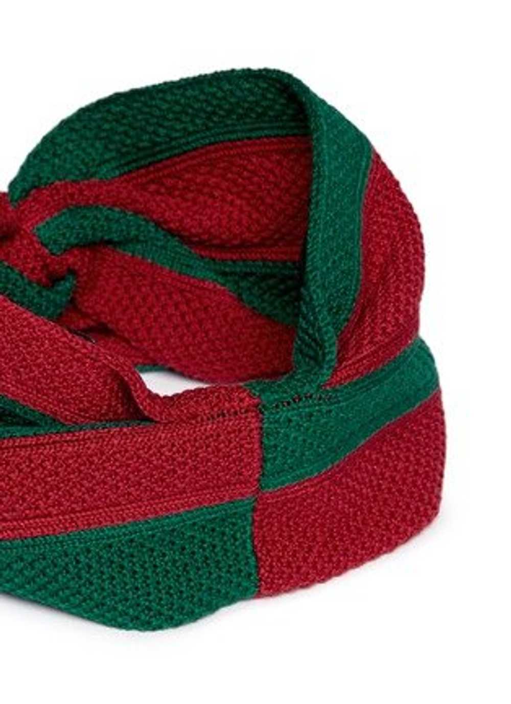 Gucci Web Stripe Cotton Knot Headband Green/Red - image 2