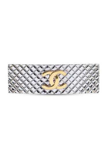 Chanel Rare Vintage 98P Silver Matelasse CC Logo H