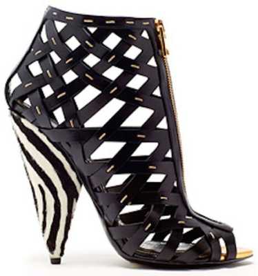 Tom Ford Hand-Stitched Lattice Leather Booties SZ… - image 1