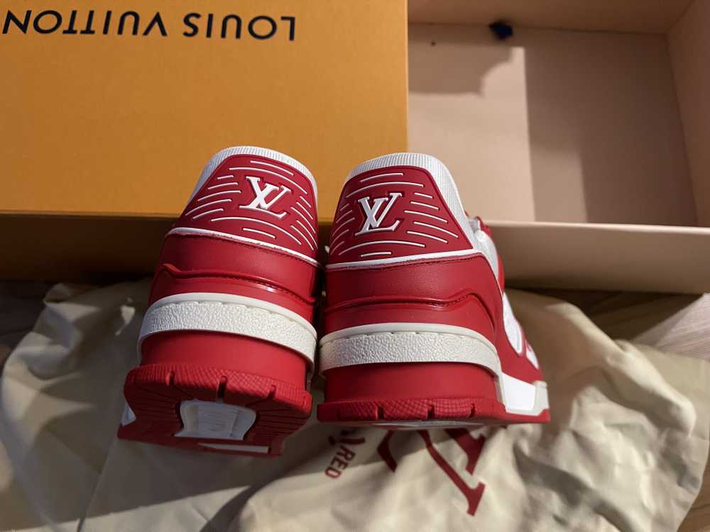 NEW LOUIS VUITTON LV TRAINER SNEAKER SHOES 1to5YQW 9.5 43.5 RARE SNEAKERS