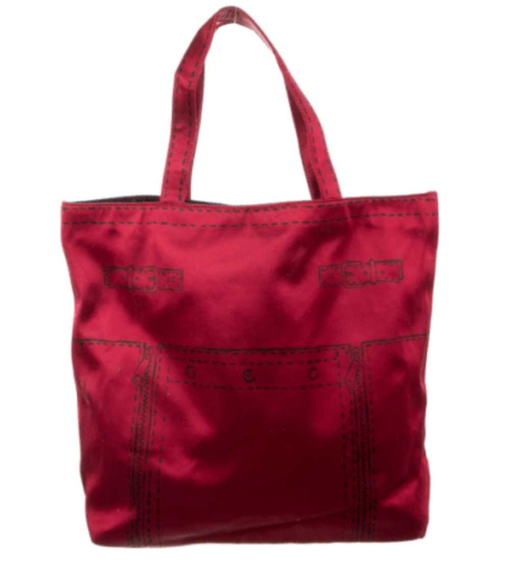 Yves Saint Laurent Red Wine Satin Tote - NWT - image 1