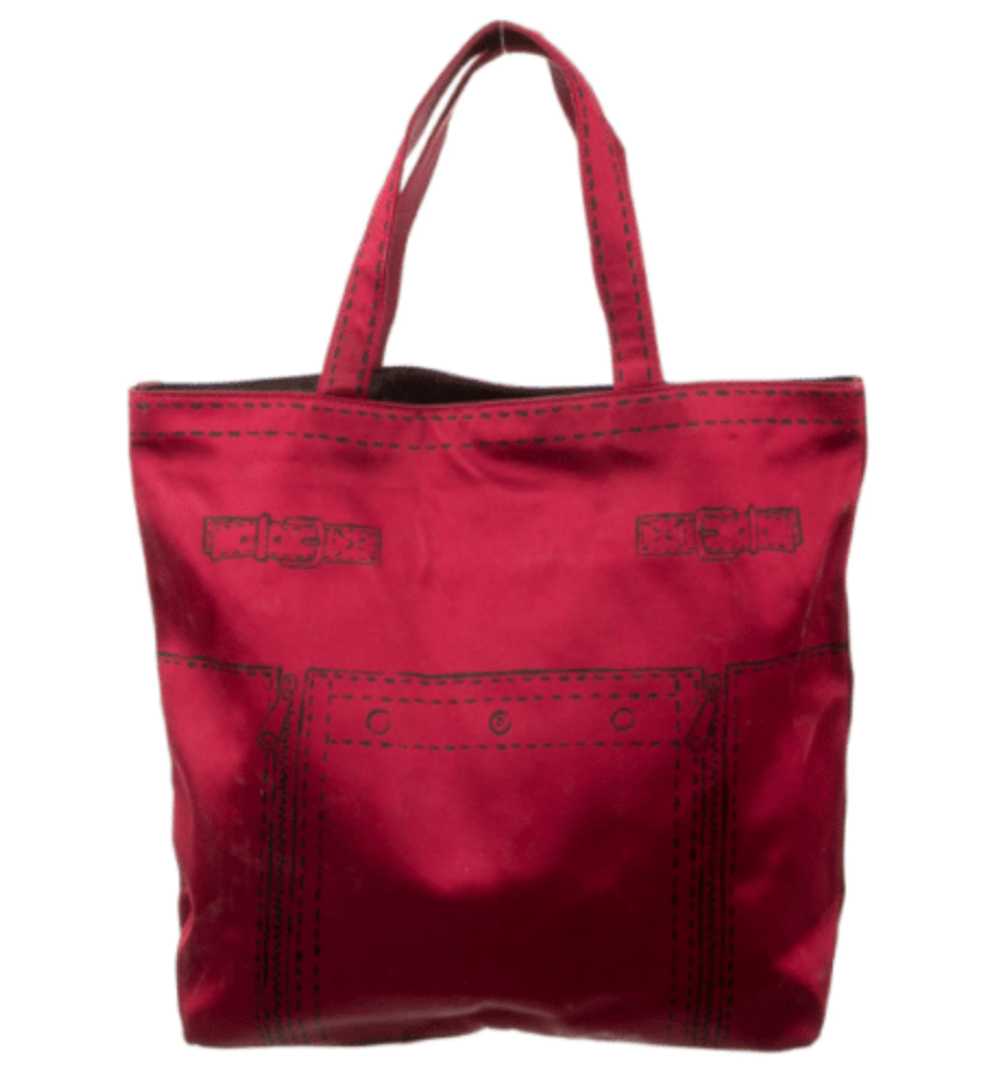 Yves Saint Laurent Red Wine Satin Tote - NWT - image 2