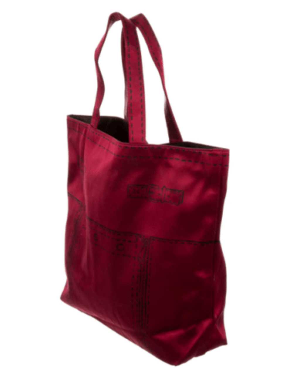 Yves Saint Laurent Red Wine Satin Tote - NWT - image 3