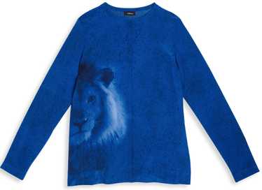 Akris Lion in the Night Print Silk Crepe Blouse S… - image 1